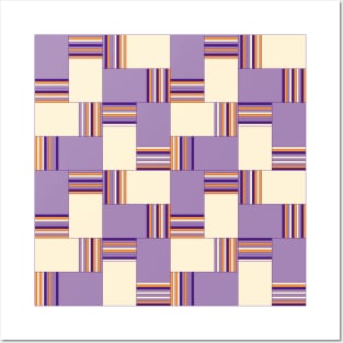 Purple Rainbow Tiles Posters and Art